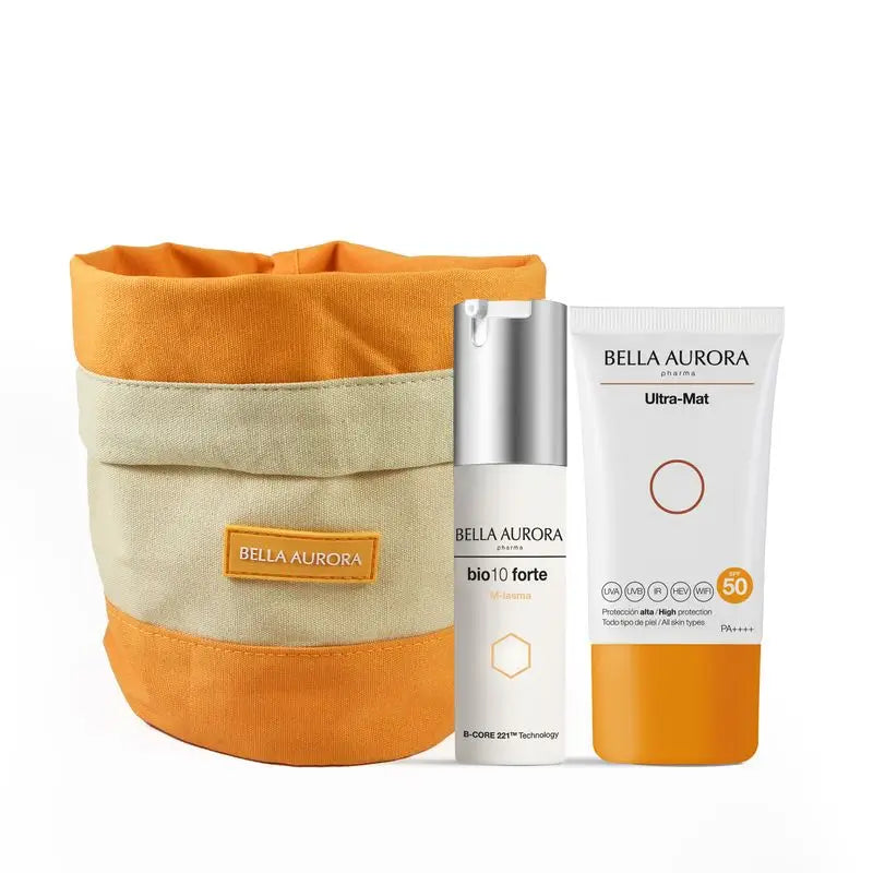 Bella Aurora Anti-Blemish Pack Bio10 Forte M-Lasma + Ultra Mat Photoprotector + Gift Set, 30 + 50 ml