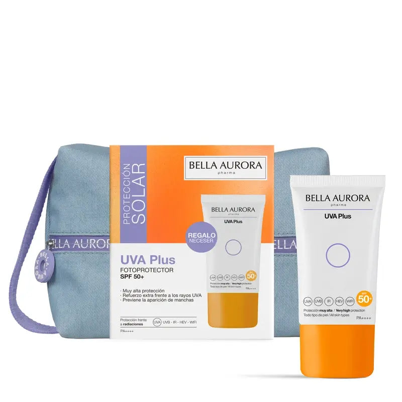 Bella Aurora Crème solaire anti-imperfections Uva Plus Spf50+ + Coffret Jean, 50 ml