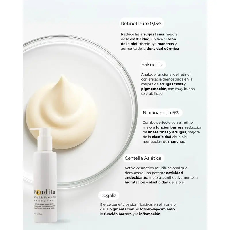 Crème pour le corps au rétinol et au bakuchiol, 200 ml