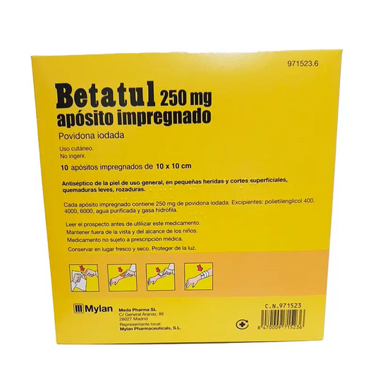 Betatul 200 Milligr 10 Pansements