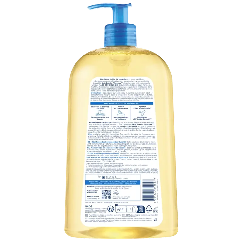 BIODERMA Atoderm Huile de Douche 1 Litre