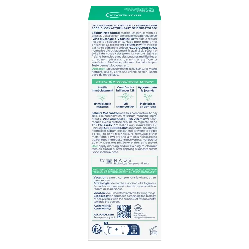 BIODERMA Sebium Mat Control Hydrate et matifie, 30 ml