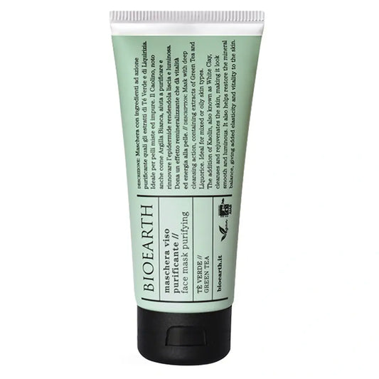 Bioearth Masque crème purifiant au thé vert, 100 ml