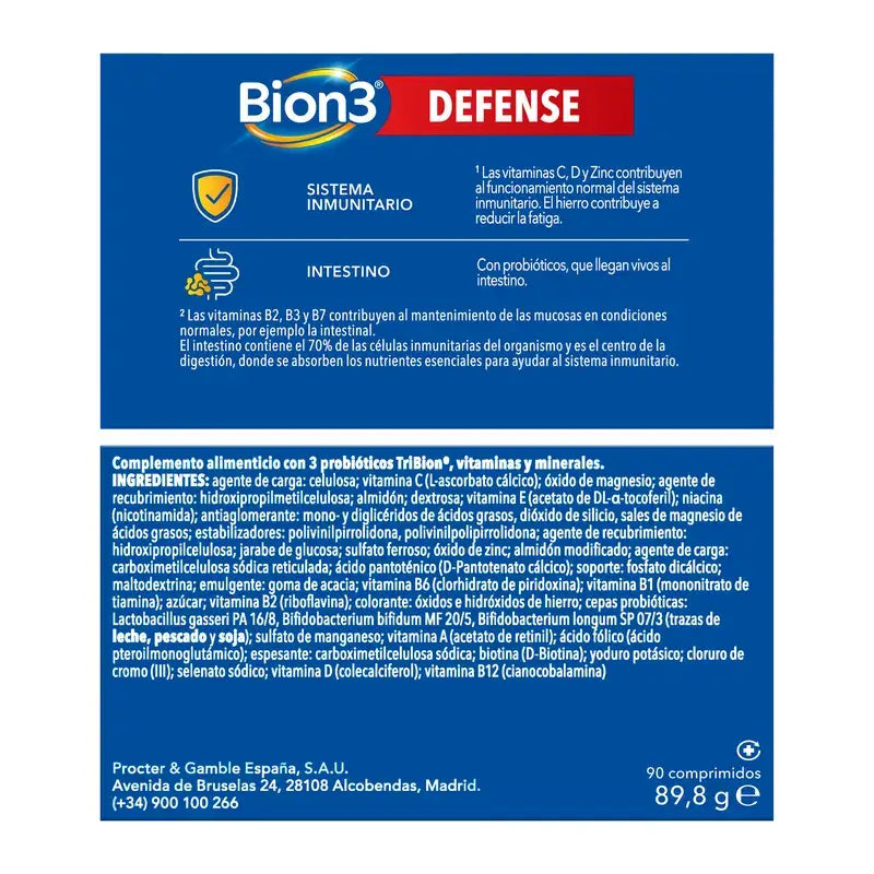 Bion3 Defense Multivitamin, 90 comprimés