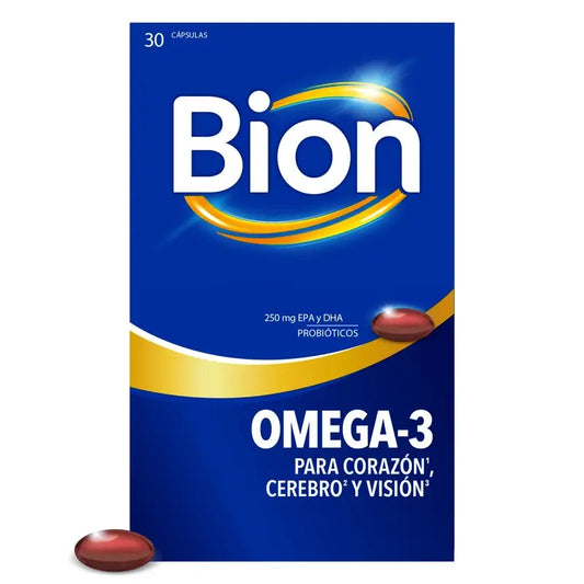 Bion3 Omega-3 avec Probiotiques, 30 gélules