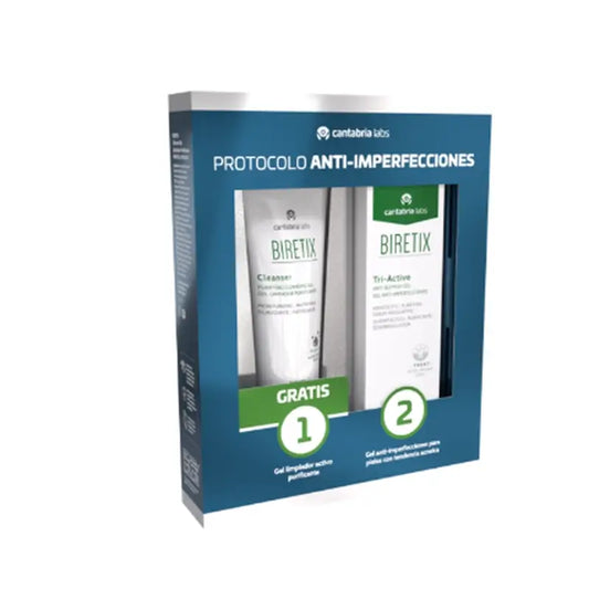 Coffret cadeau Biretix Gel Triactif Anti-Acné + Mini Nettoyant