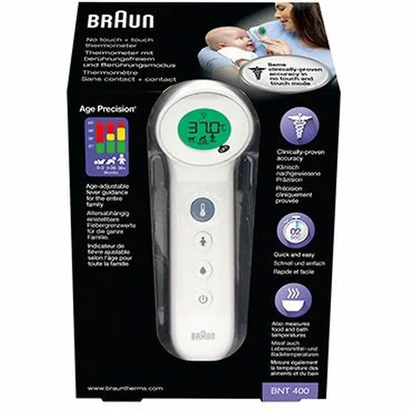 Thermomètre Braun Contactless + Front Bnt400 , 1 pc.