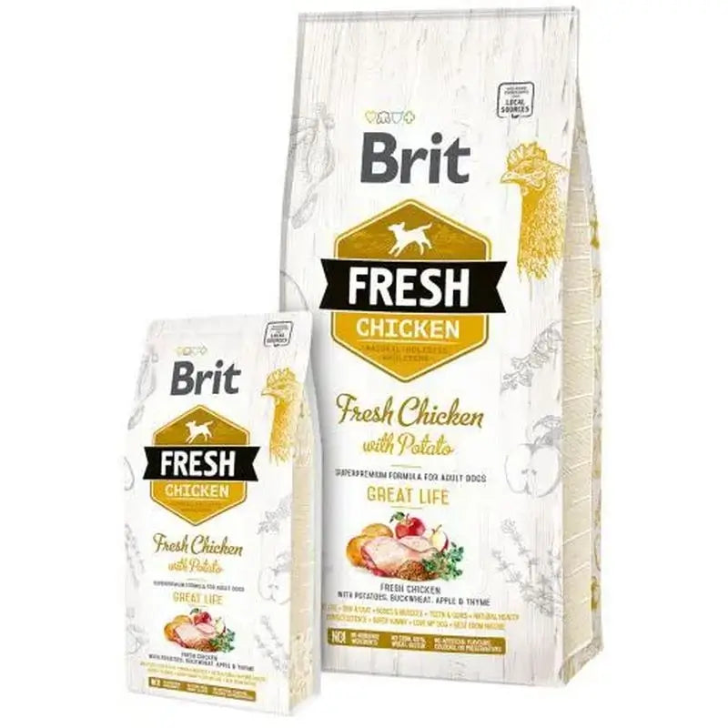 Brit Fresh Adult Great Life Chicken Potato 2,5Kg pour chiens