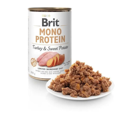 Brit Mono Protein Turkey & Sweet Potato 6X400Gr pour chiens