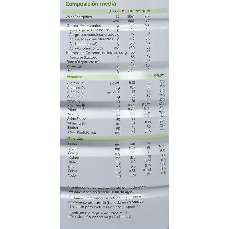 Capricare 3 Lait de croissance, paquet de 2 x 800 g