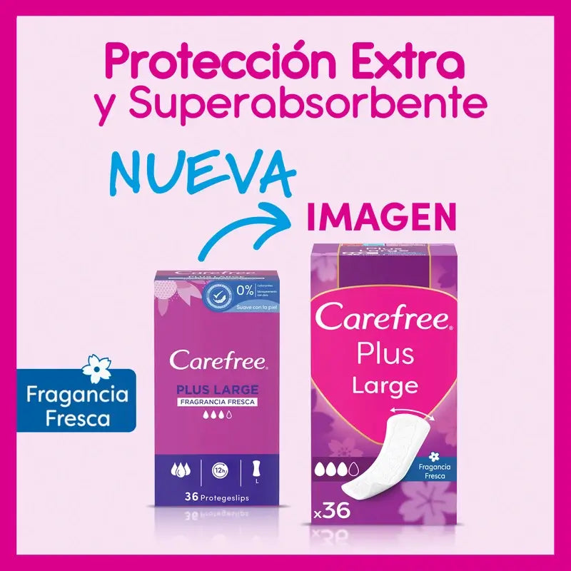 Carefree Plus Large Fresh Fragrance 36pcs