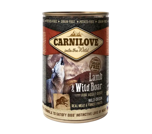 Carnilove Canine Adulte Agneau Jabali Box 6X400Gr nourriture humide pour chien