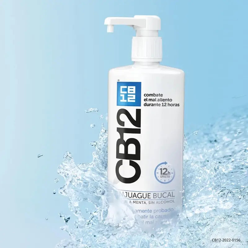 CB12 Bain de bouche à la menthe Bain de bouche contre l'halitose aromatisé à la menthe, 1000 ml