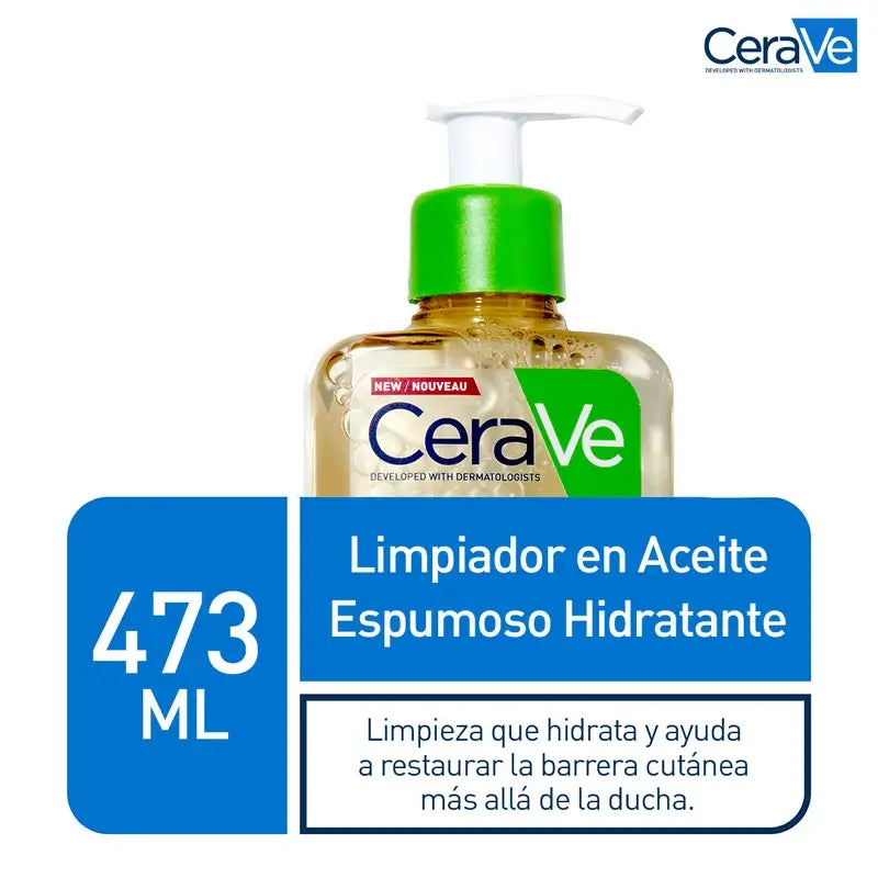 CeraVe Huile nettoyante moussante hydratante, 473 ml