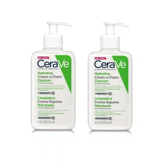 CeraVe Cleansing Cream-Moisturising Foam Cleanser, 2X236 Ml