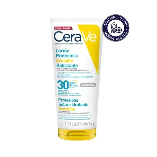 Cerave Invisible Protective Moisturising Lotion Spf 30 With 3 Ceramides, 75 ml