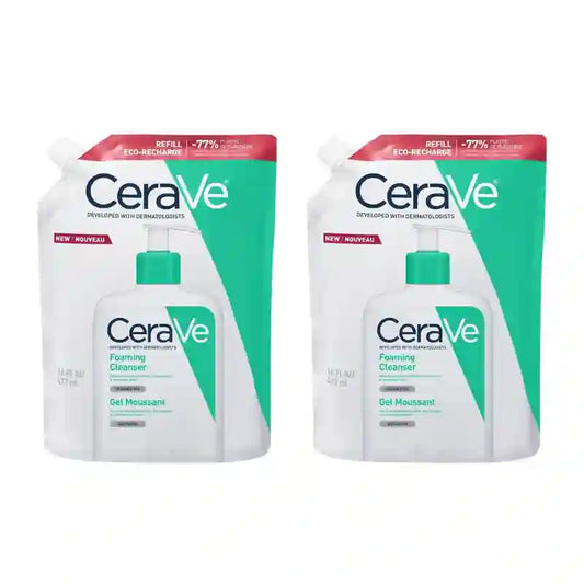 CeraVe Gel nettoyant moussant, recharge, 2X473 Ml