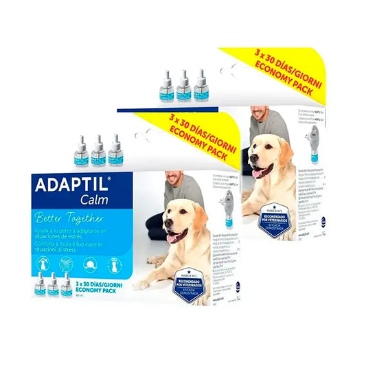 Ceva Adaptil Calm 3 Recharges 3 Mois, Pack 2 pcs