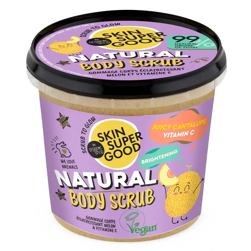 Charlotte Bio Gommage illuminant le corps à l'extrait de melon et à la vitamine C, 360 ml