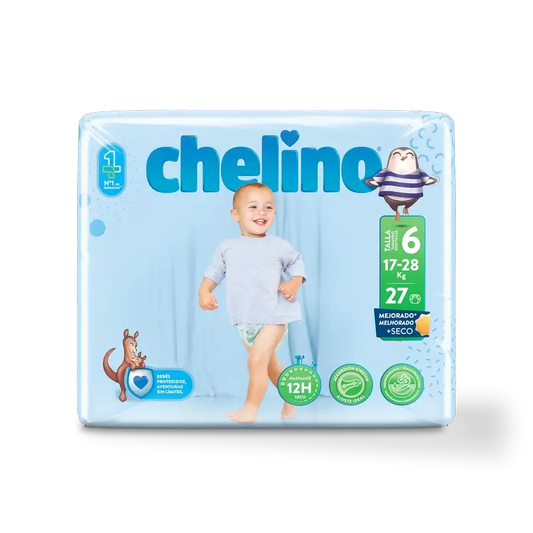 Couche Chelino Taille 6 (17-28 Kg) , 27 unités