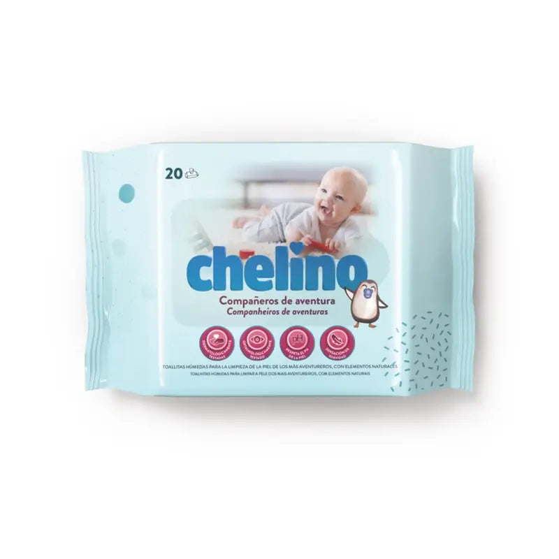 Chelino Lingettes hydratantes pour bébés, 20 unités