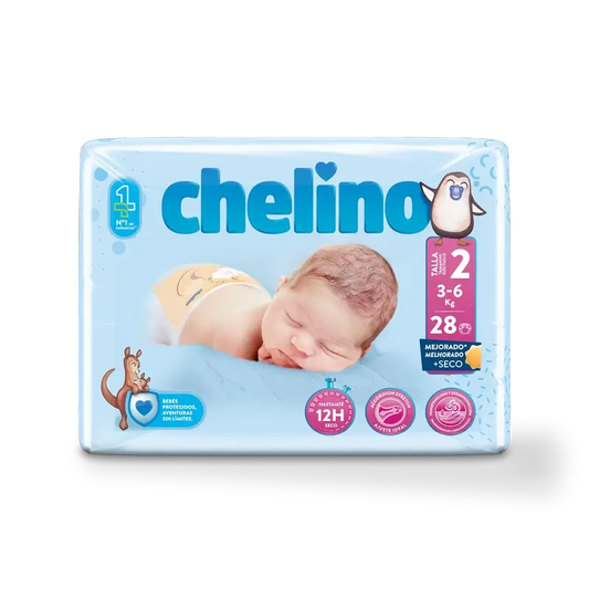 Couche Chelino Taille 2 (3-6 Kg) , 28 unités