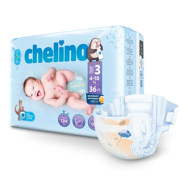 Couche Chelino Taille 3 (4-10 Kg) , 36 unités