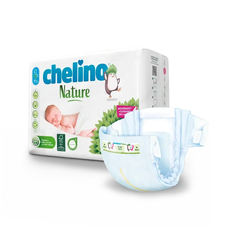 Chelino Nature Nappy Size 2 (3-6 Kg) , 28 unités