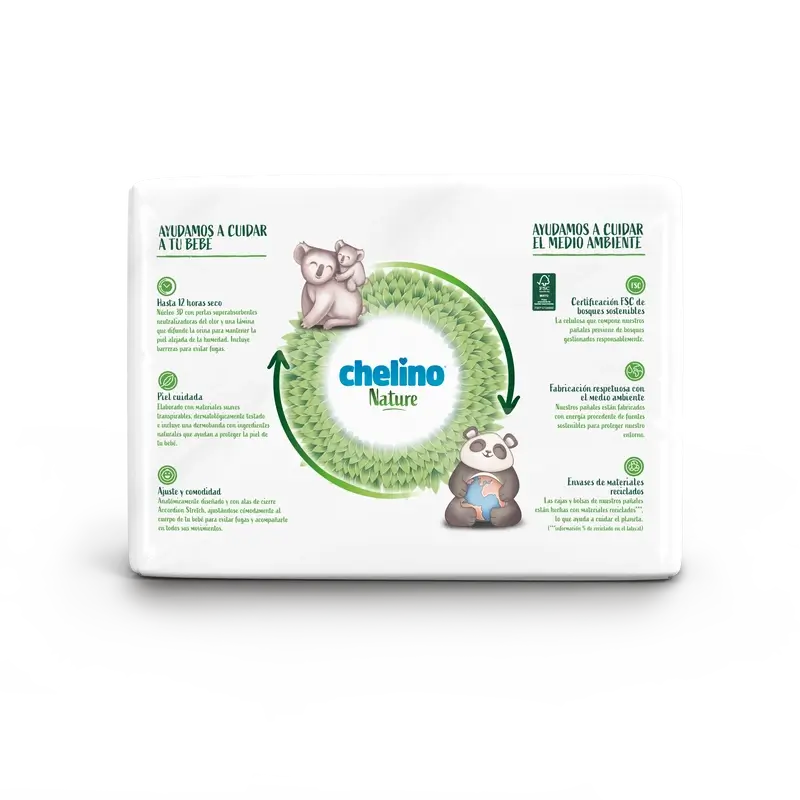 Chelino Nature Nappy Size 3 (4-10 Kg) , 36 unités