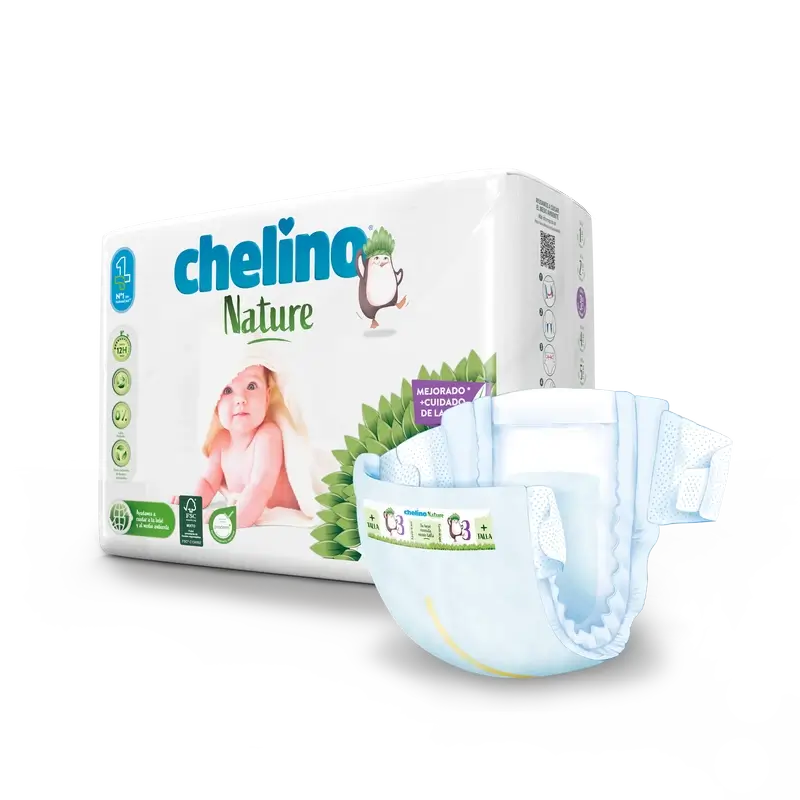 Chelino Nature Nappy Size 3 (4-10 Kg) , 36 unités