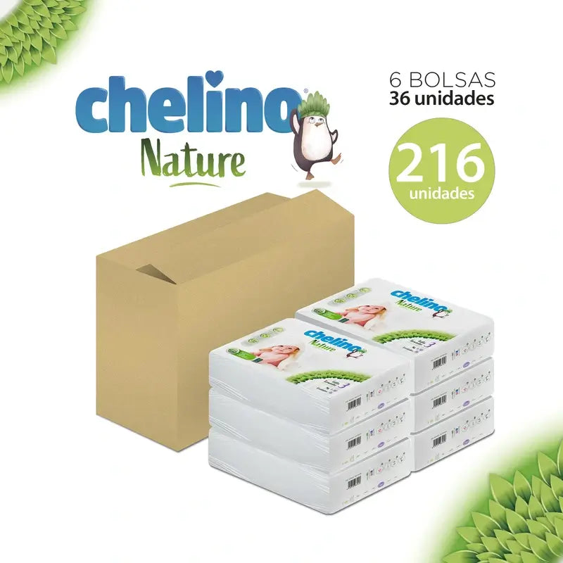 Chelino Nature Nappy Size 3 (4-10 Kg) , 36 unités