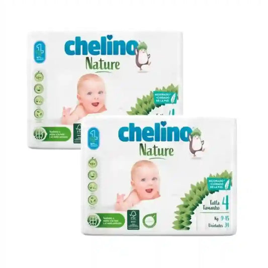 Chelino Nature Nappy Size 4 (9-15 Kg) , 2X34 Units