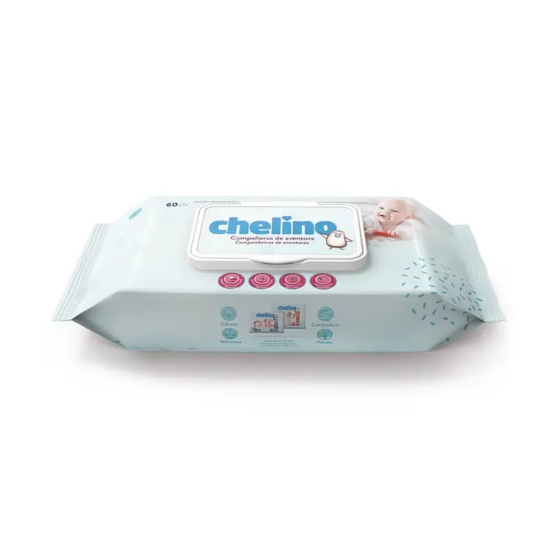 Chelino Lingettes hydratantes pour bébés, 60 unités