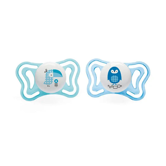 Chicco - Physio Light Silicone Pacifier Blue 2-6 Months Pack 2 units