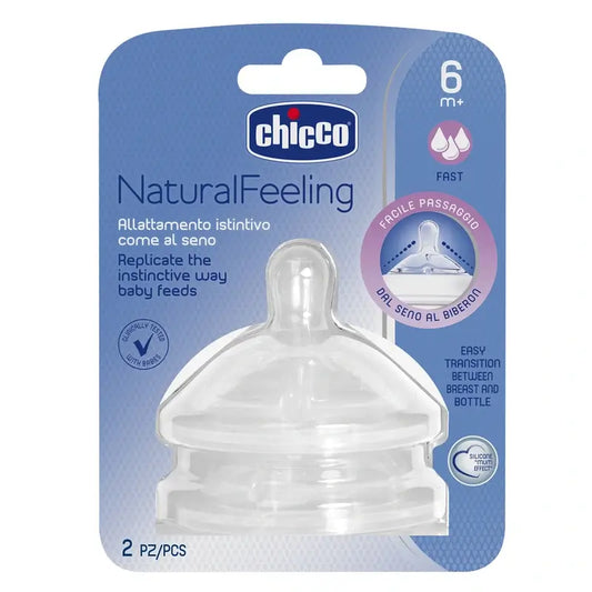 Chicco Tétine Naturalfeeling Naturalfeeling Rapid Flow 2 Unités 4 M+