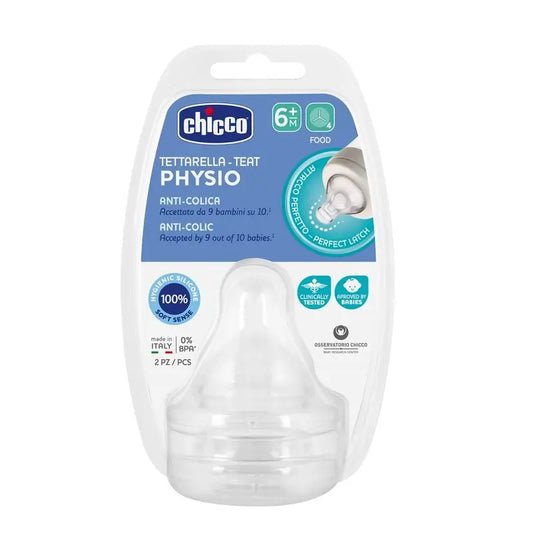 Chicco Physio Teat 6 +M 2 unités