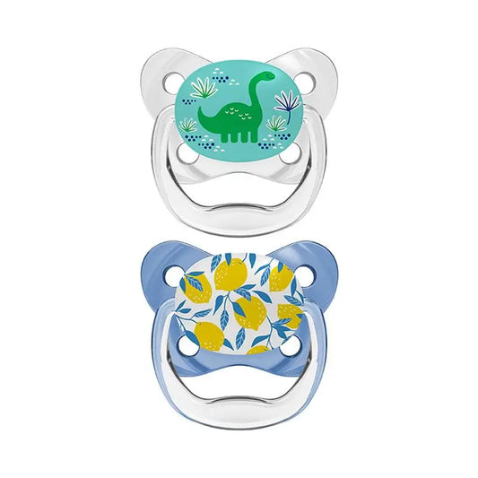 Chupete Prevent Escudo Mariposa T-2 6-18 Meses Azul