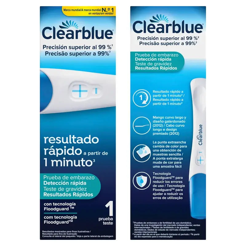 Clearblue Pregnancy Test avec détection rapide, résultats en 1 minute, 1 test