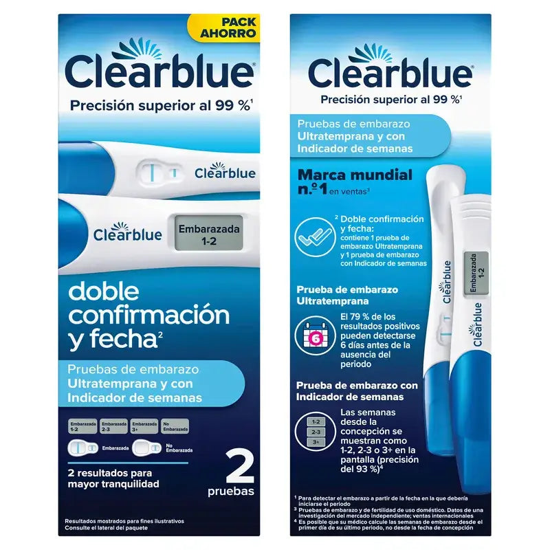 Test de grossesse Clearblue Ultra Early avec double vérification, 2 tests