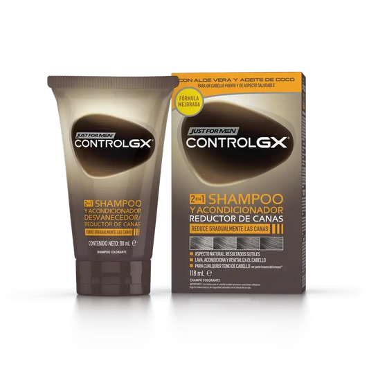 Just For Men Control Gx Grey Hair Reducer 2 In 1 Shampooing et Conditionneur 118 ml