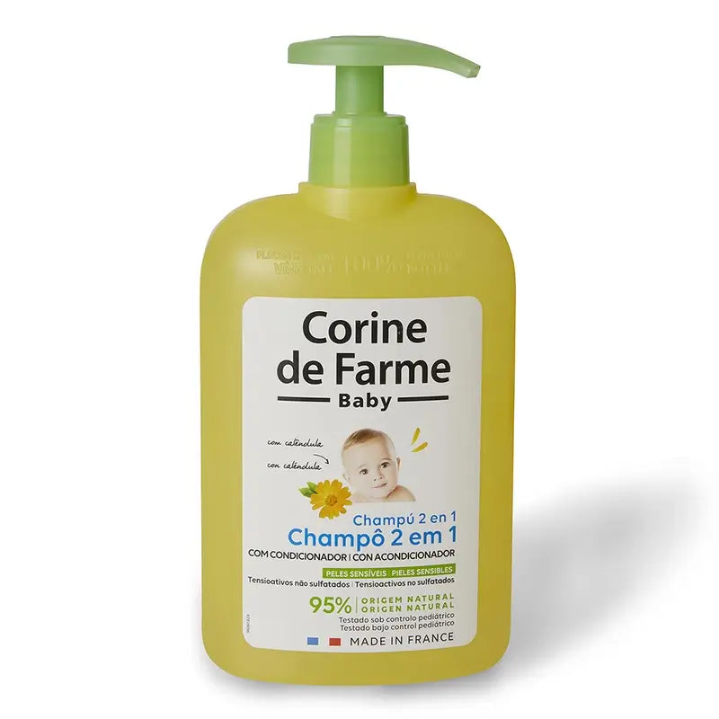 Corine De Farme 2 In 1 Shampooing et Conditionneur Calendula, 500 ml