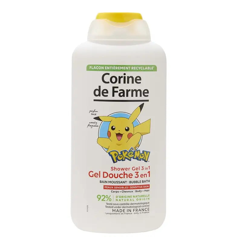 Corine De Farme Gel douche 3 en 1 Pokémon, 500 ml