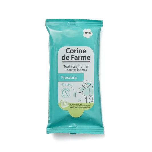 Lingettes intimes Corine De Farme Fresh, paquet de 10.