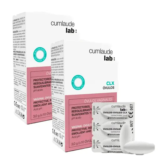 Cumlaude Lab Ovules CLX hydratants et apaisants, paquet de 2 x 10 unités