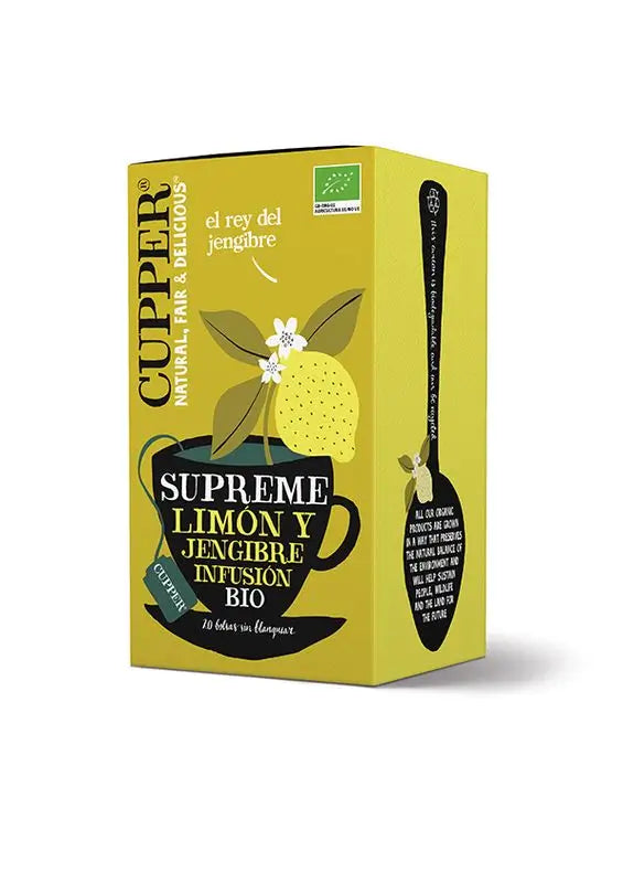 Cupper Infusion Gingembre Suprême Bio, 20 Sachets