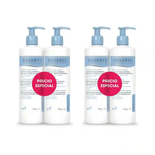 Dexeryl Kit Duo Crème émolliente, 4X500 Gr