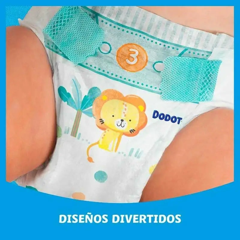Dodot Dry Baby Taille 4 Couches + Lingettes (9-14 Kg), 116 unités