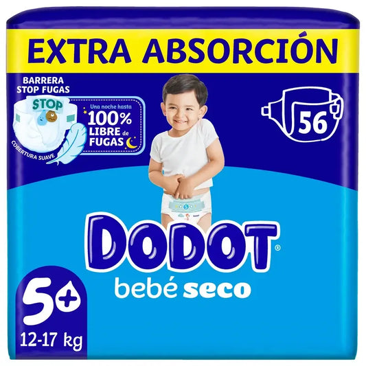 Dodot Baby Dry Taille 5 Extra Jumbo, 56 couches