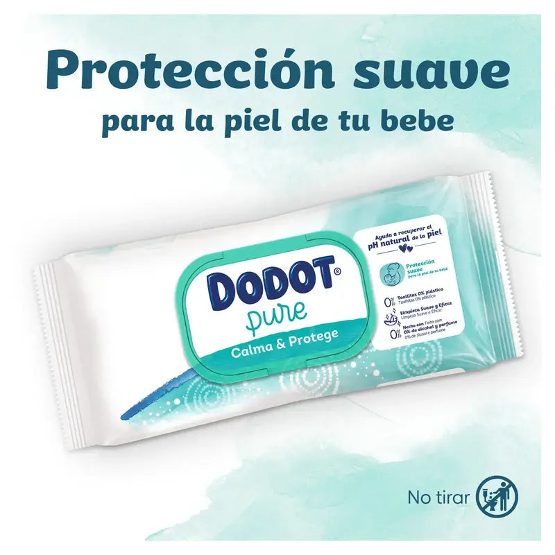 Dodot Pure Soothe & Protect Baby Wipes, 6 X 46 pièces
