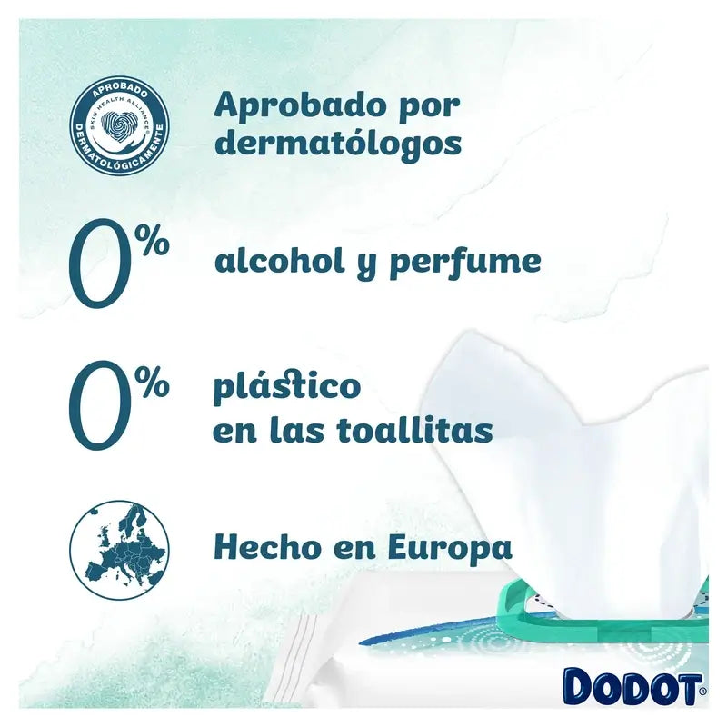 Dodot Pure Soothe & Protect Baby Wipes, 6 X 46 pièces